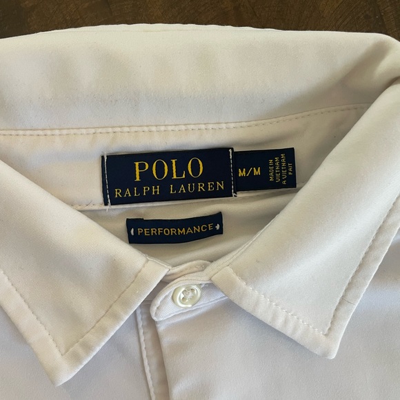 Polo Shirt White Size Medium Perfect Condition - Picture 2 of 3